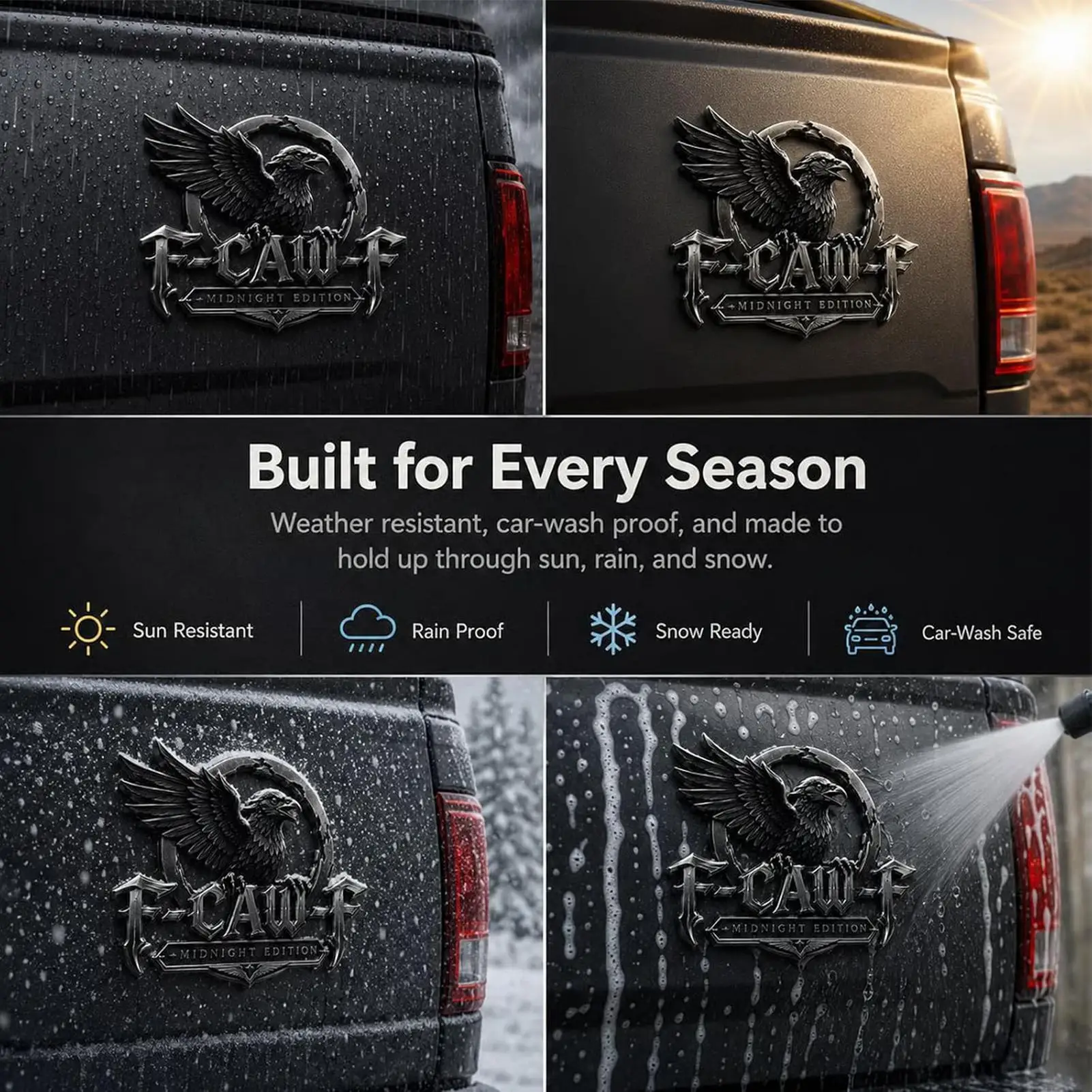 Metal Car Emblem Self-adhesive Automotive Raven Wing Styling Accessories Metal Car Sticker Decal For Truck Vehicle Sedan Pickup