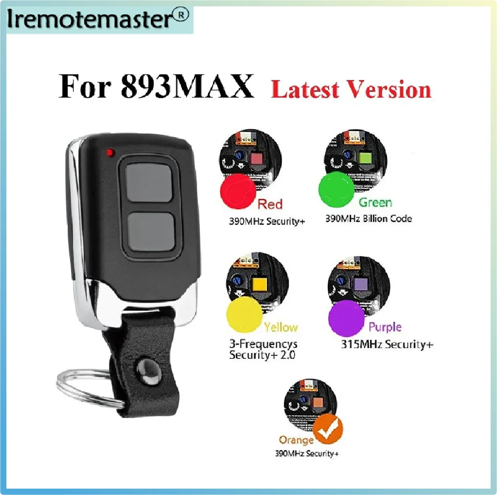 NEW 893MAX Universal for 370LM 371LM 373LM 893LM 971LM 953ESTD 81LM 82LM 83LM 890MAX 850CB Garage Door Opener Remote Control