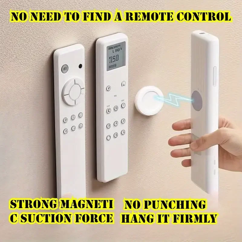 Remote Control Magnetic Tape TV Air Conditioning Remote Control Wall Fixed Storage No Drilling Wall Mounted Strong Magnetic Hook