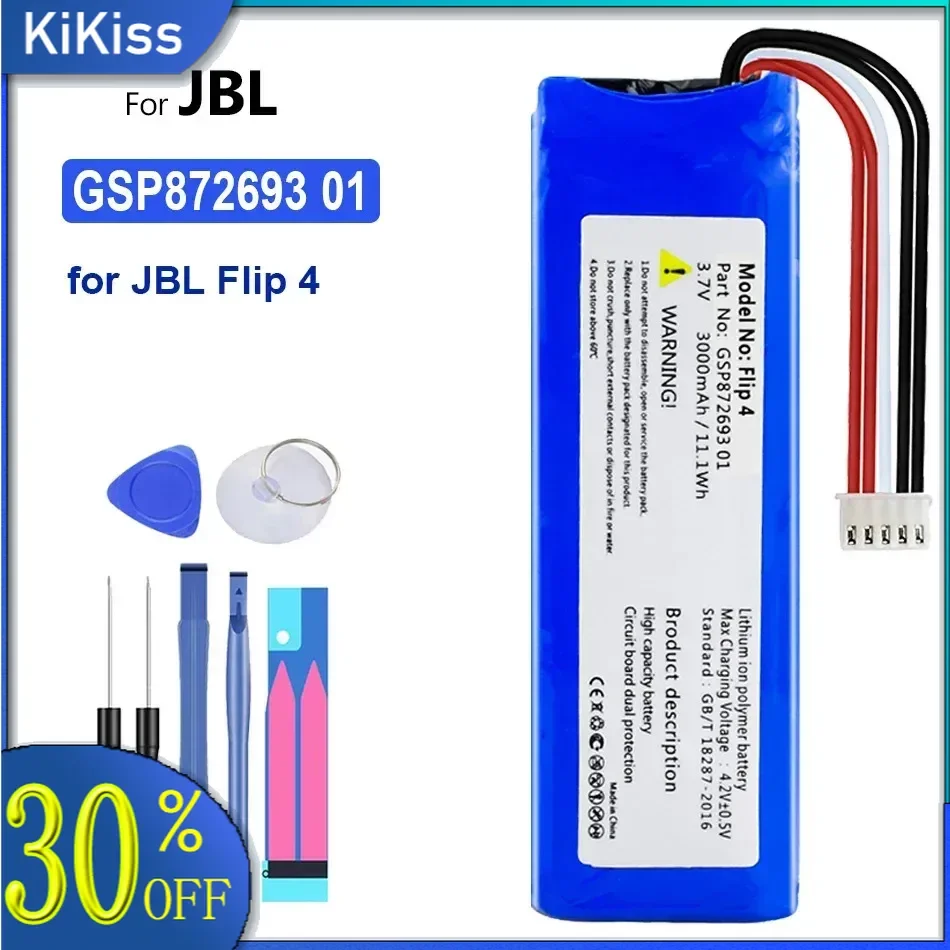 For JBL 4 Battery Tools Kits, Flip 4, Special Edition, GSP872693 01, Flip4, 4000Mah, New