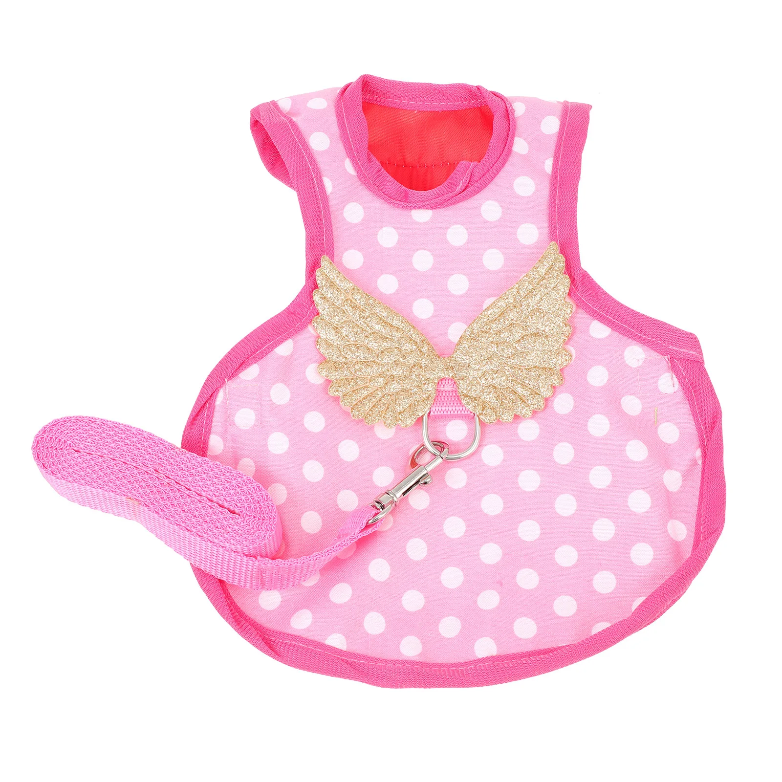 

Duck Harness Pink Wear resistant Chicken Vest for Pet Walking Outdoor Activity Dog Collar Leash Durable Polyester