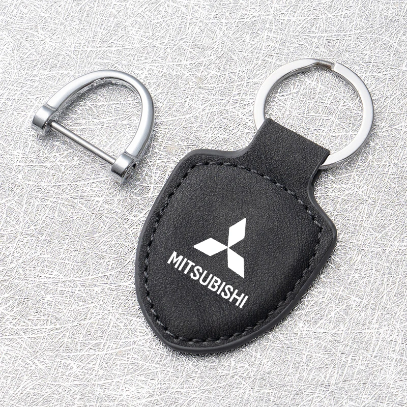 High Quality KeyRing Car Logo Keychain For Mitsubishi Outlander Lancer 10 EX ASX Pajero L200 Colt Eclipse Ralliart Triton Delica