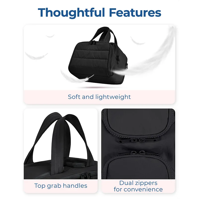 Große Kosmetiktasche - Tragbarer Reise-Organizer für Make-up, Hautpflege, Essentials - Für Unterwegs, Zuhause, Hotelaufenthalte – Detail 8