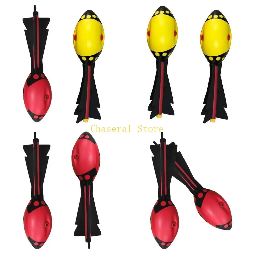 E7CE 1 세트 던지기 로켓 장난감 공기 역학적 스포츠 장난감 장난감 안전 폼 헤드 전투 던지기