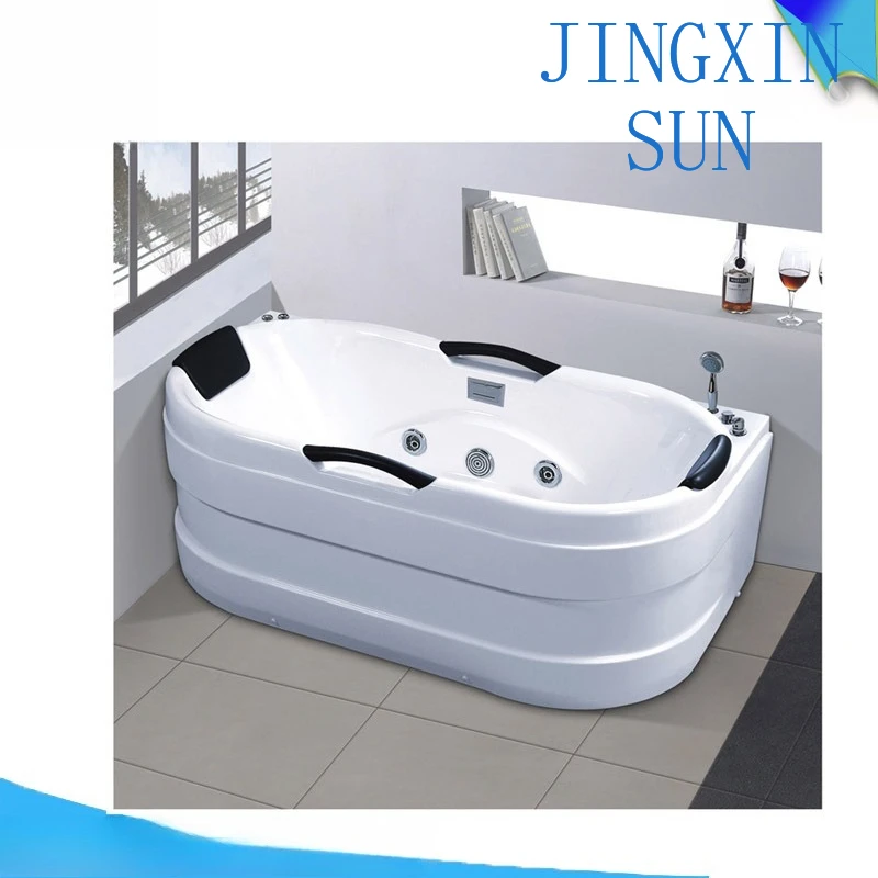 Curved Jacuzzi with double armrests, home surf tub, smart tub