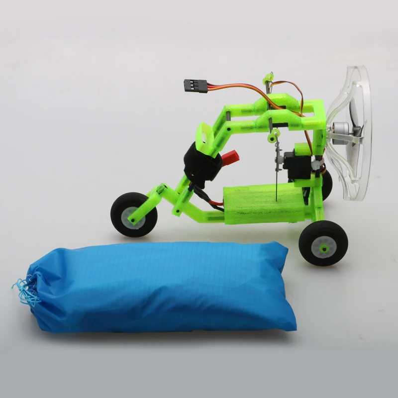 1 Satz angetriebener Gleitschirm-PNP-Kit 98 cm Spannweite Mini-Fallschirm 1104 bürstenloser Motor mit 2,5-Zoll-3-Blatt-Propeller RC-Segelflugzeugmodell