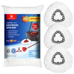 Spin Mop Head For O Cedar Spin Mop , 3 Packs Replacement Spin Mop Refill , Only Fit for O-cedar Triangle Spin Mop