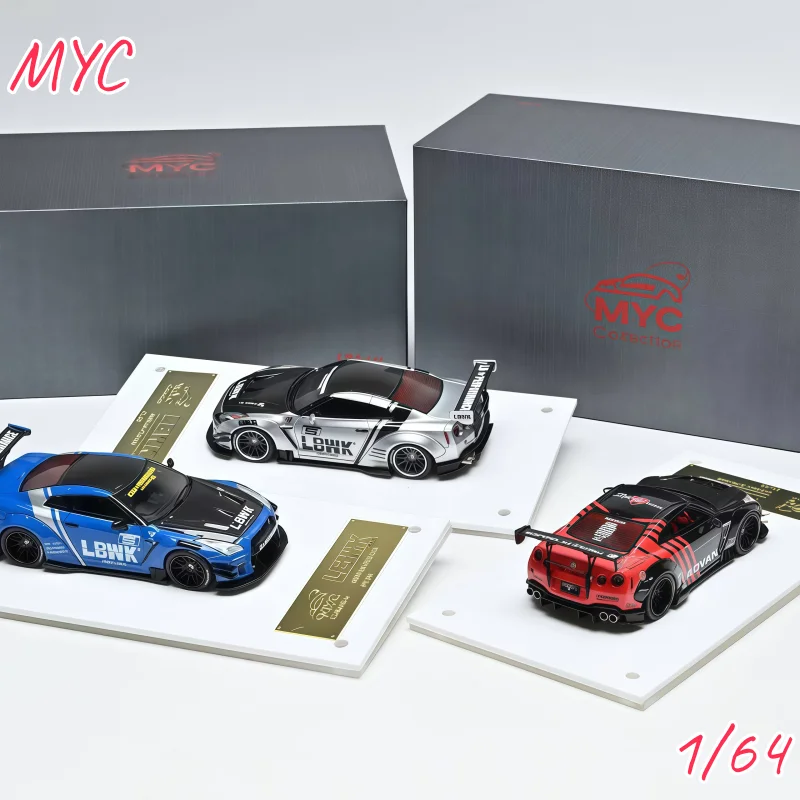 Масштаб 1:64, LB WORKS GTR R35 Type 2.0, модификация с расширенным кузовом, статическая миниатюрная модель автомобиля из смолы, фигурка для взрослых, игрушка для мальчиков, подарок.