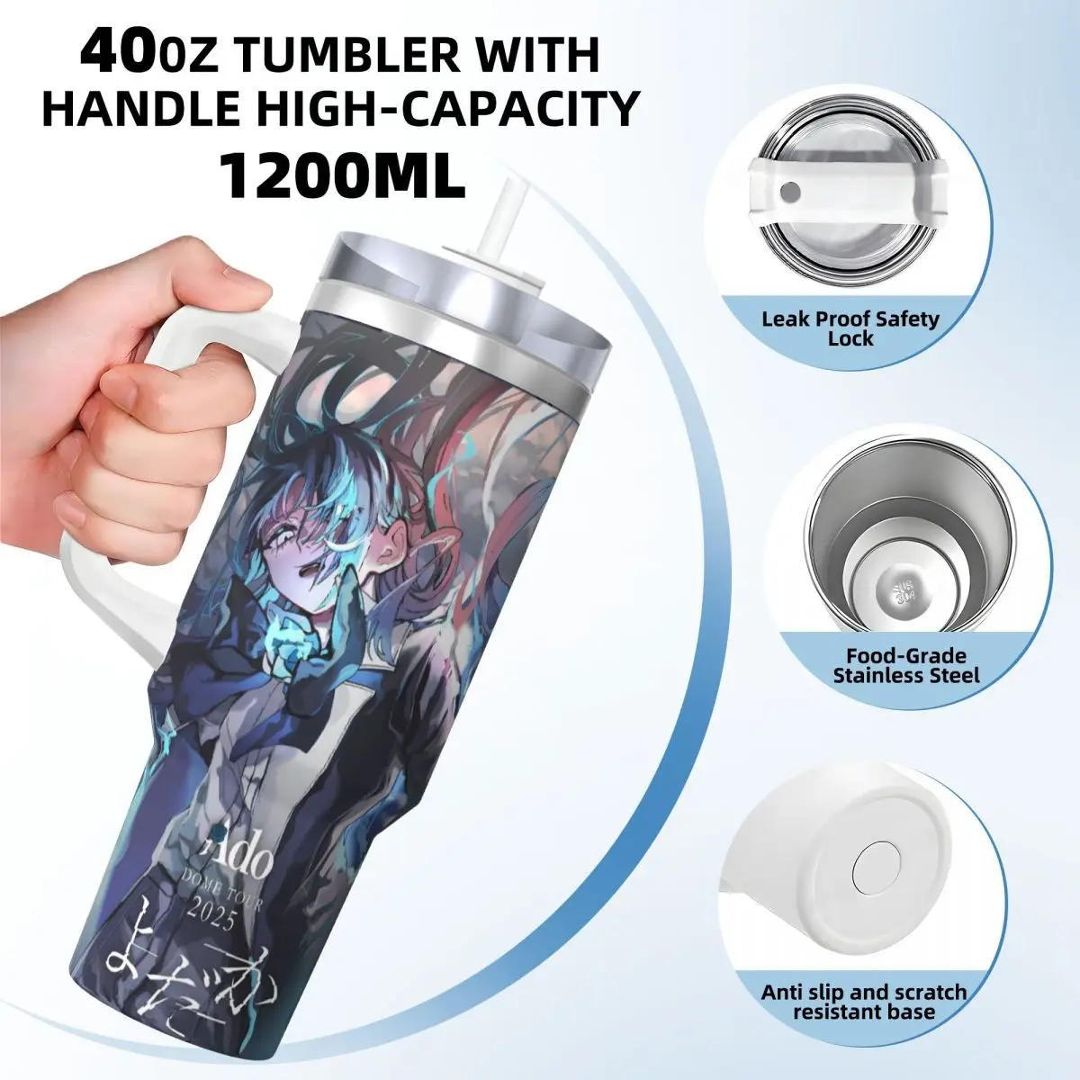 Ado WORLD TOUR 2025 Hibana Tumbler Cold Drink Water Bottle