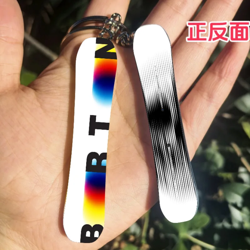 Creative Acrylic Snowboard Keychain Pendant