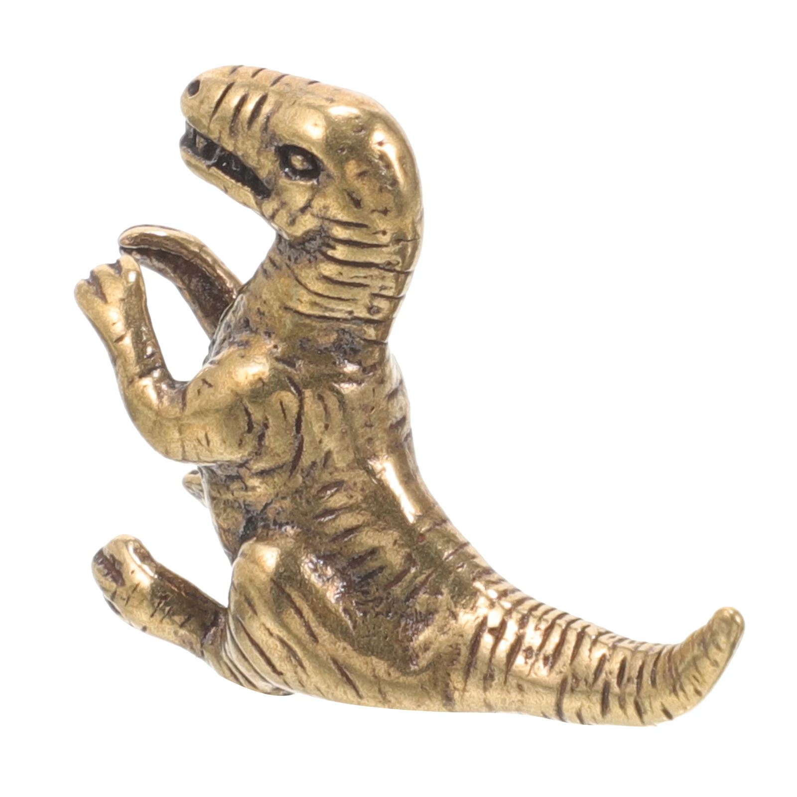 

Brass Dinosaur Retro Decor Dinosaur Decor Statue for Home Office Golden Color Durability Practical