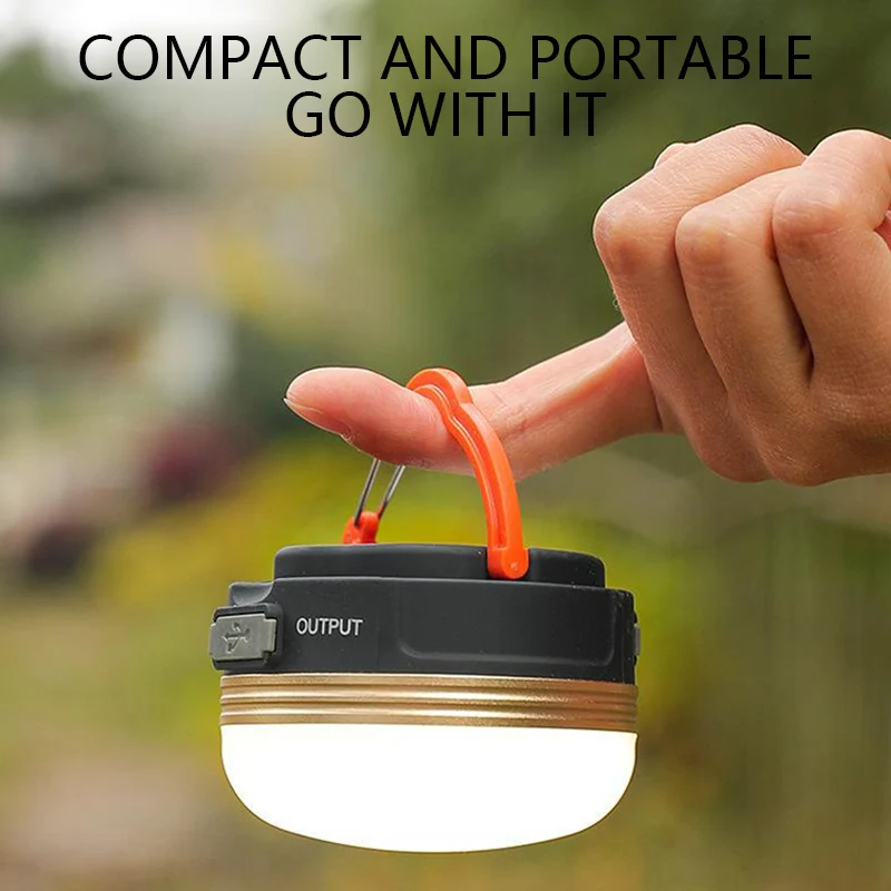 1800mAh USB Rechargeable Portable Flashlight Camping Equipment Lights LED Lantern Table Lamp Outdoor Hiking Night Hanging