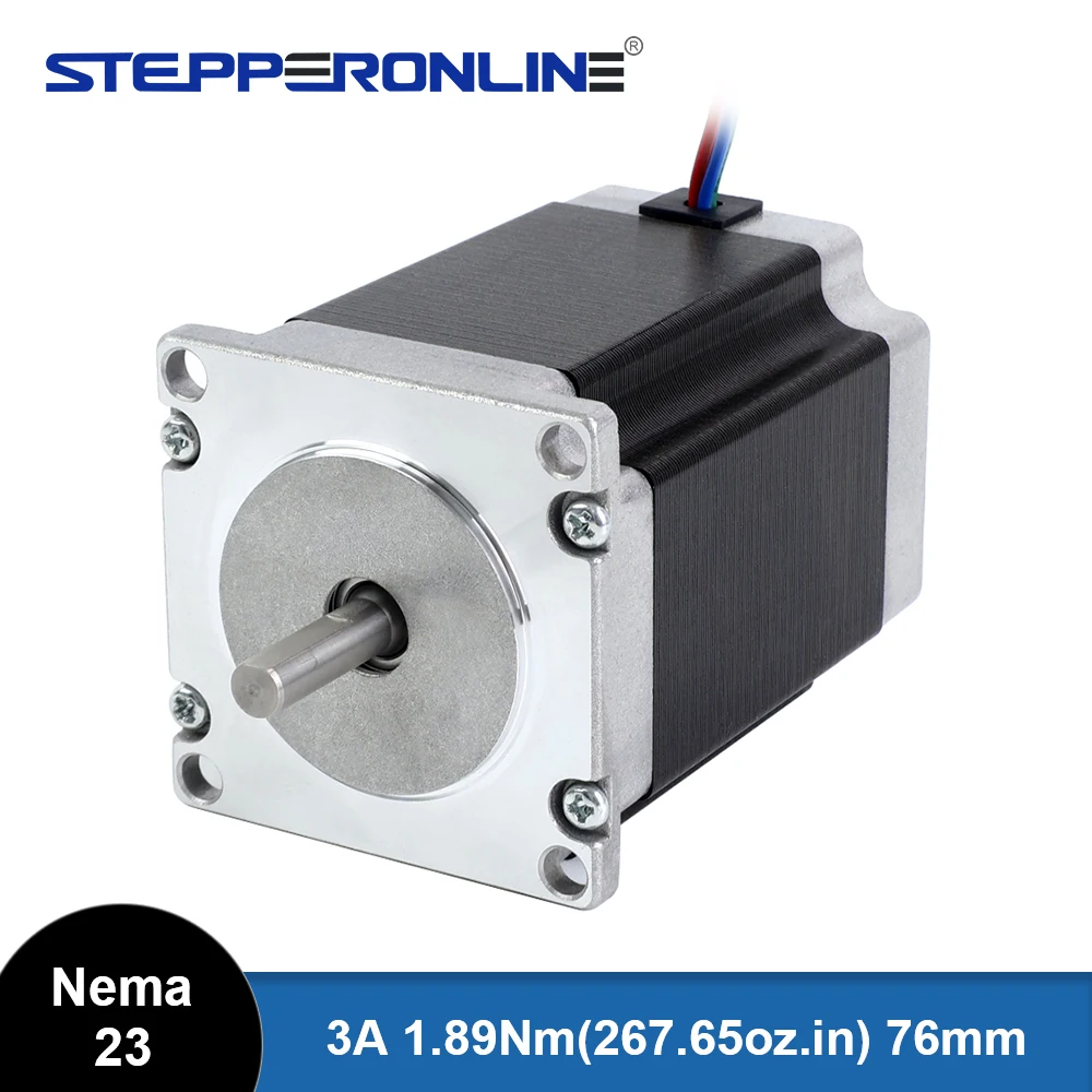 1PC Nema 23 silnik krokowy 57 silnik 1.89Nm(267.65 uncji) 3A 76mm Nema23 silnik krokowy 4-odprowadzenia do frezowanie CNC maszyny