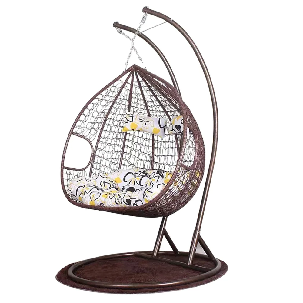Balançoire extérieure panier suspendu chaise en rotin hamac intérieur Double balançoire balcon chaise à bascule goutte nid d'oiseau suspendu orchidée paresseux