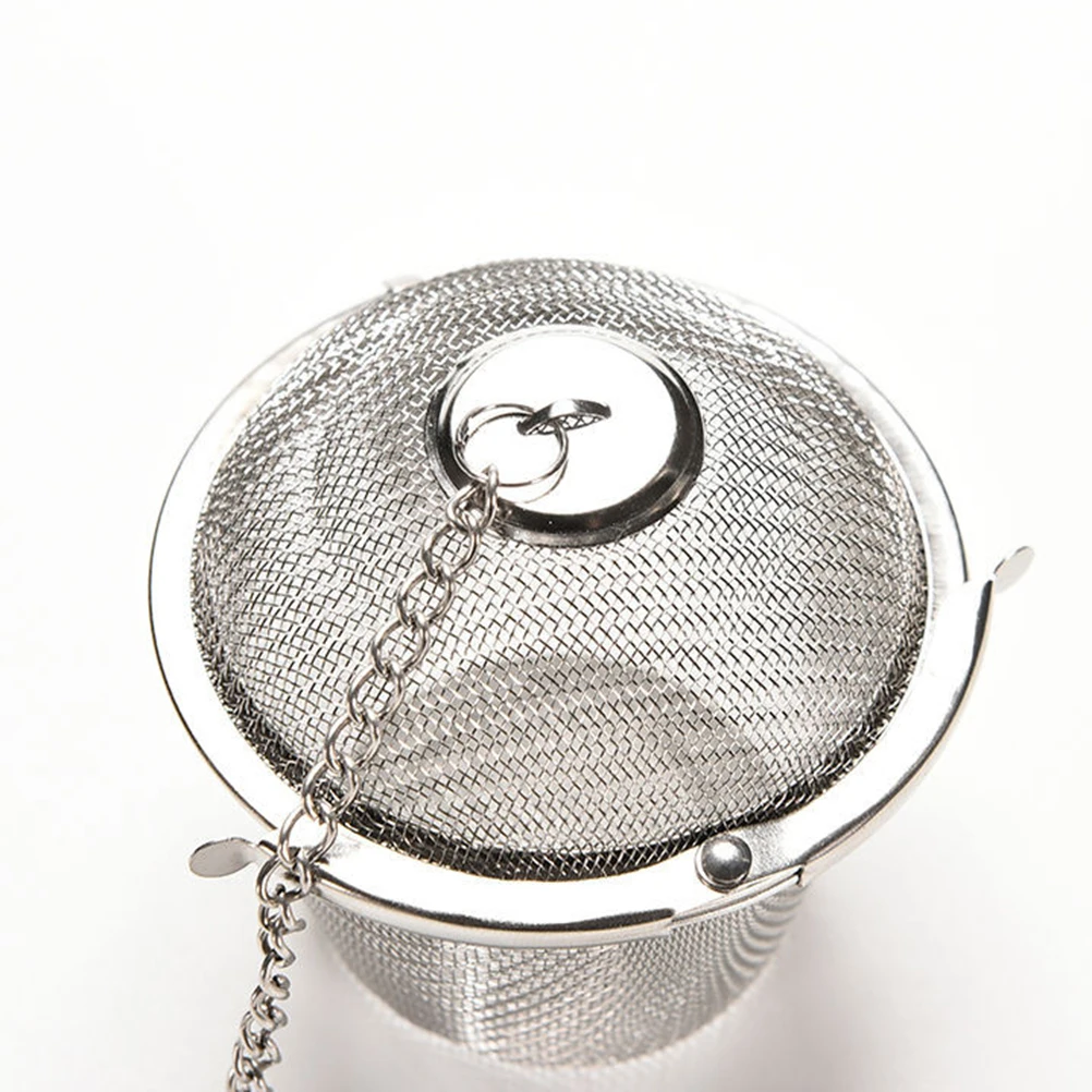 

Premium Stainless Steel Infuser Reusable Mesh Filter Loose Leaf Herbal Coffee Small Size Easy Clean Lid Extended Chain Hook