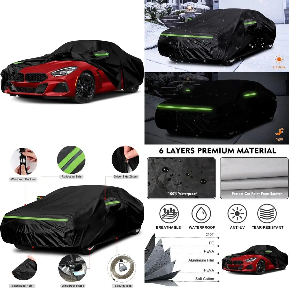 

Custom-Fit 6-Layer Waterproof Car Cover with Cotton Liner for 2009-2025 Z4 Models, Night Reflective Protective Cover