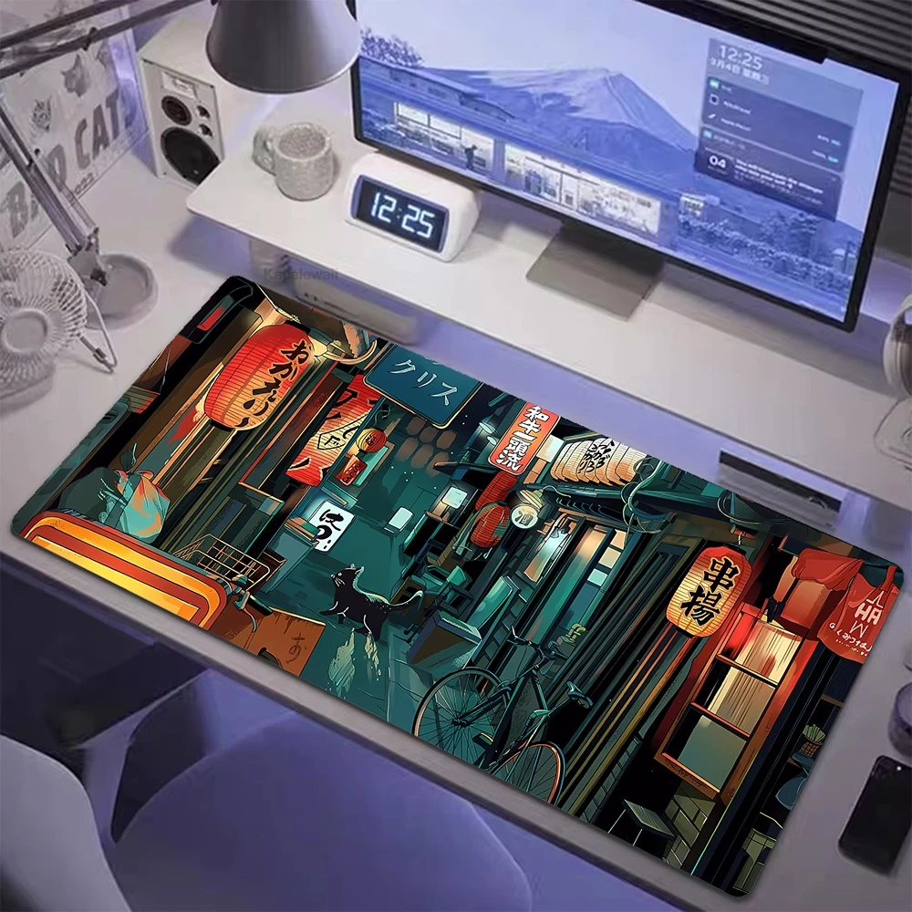 Great Wave Gaming Mouse Pad Computer City Street Mouse Mat Gabinete Gamer Mousepad XXL Large Keyboard Pads Desk Mat 90x40cm