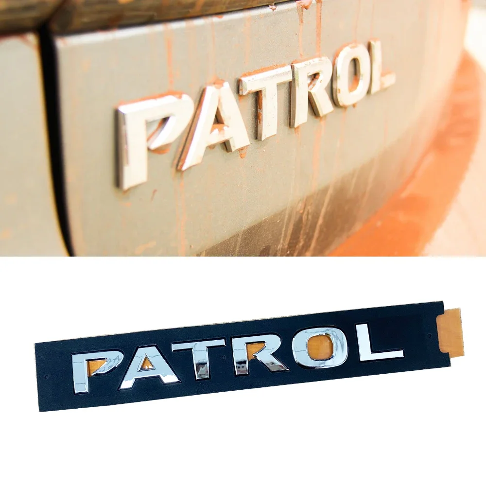 Chrome Side Rear Trunk Emblem Sticker Logo for nis san Patrol  Y62 Y61 VTC Accessories