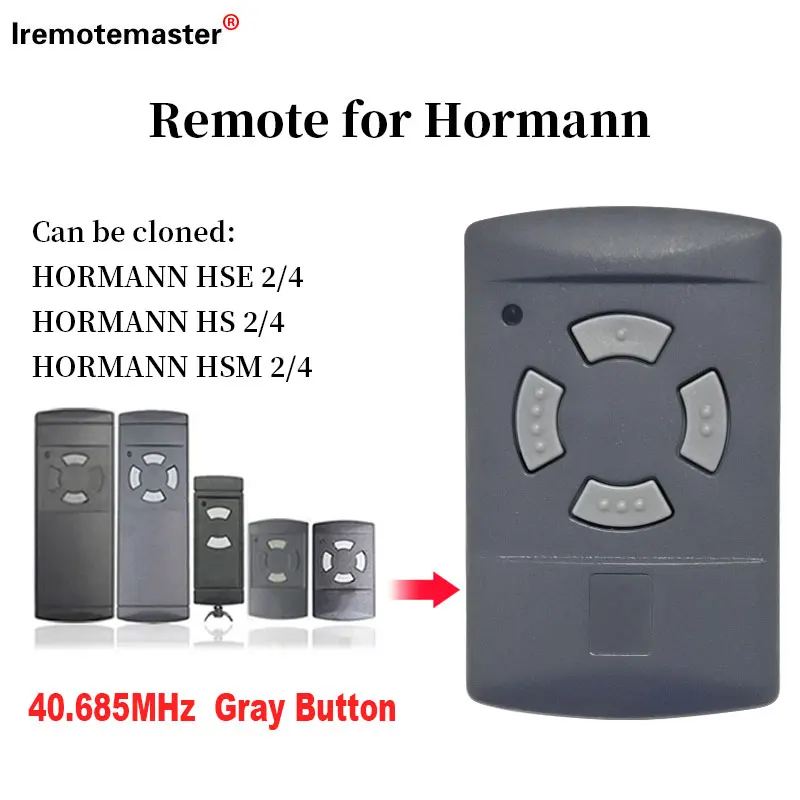 Duplicator HORMANN 40 685 mhz HS4 HSE2 HSM4 Garage Door Remote Control Grey Button HORMANN HS4-40 HSE2-40 HSM4-40 Remote Control