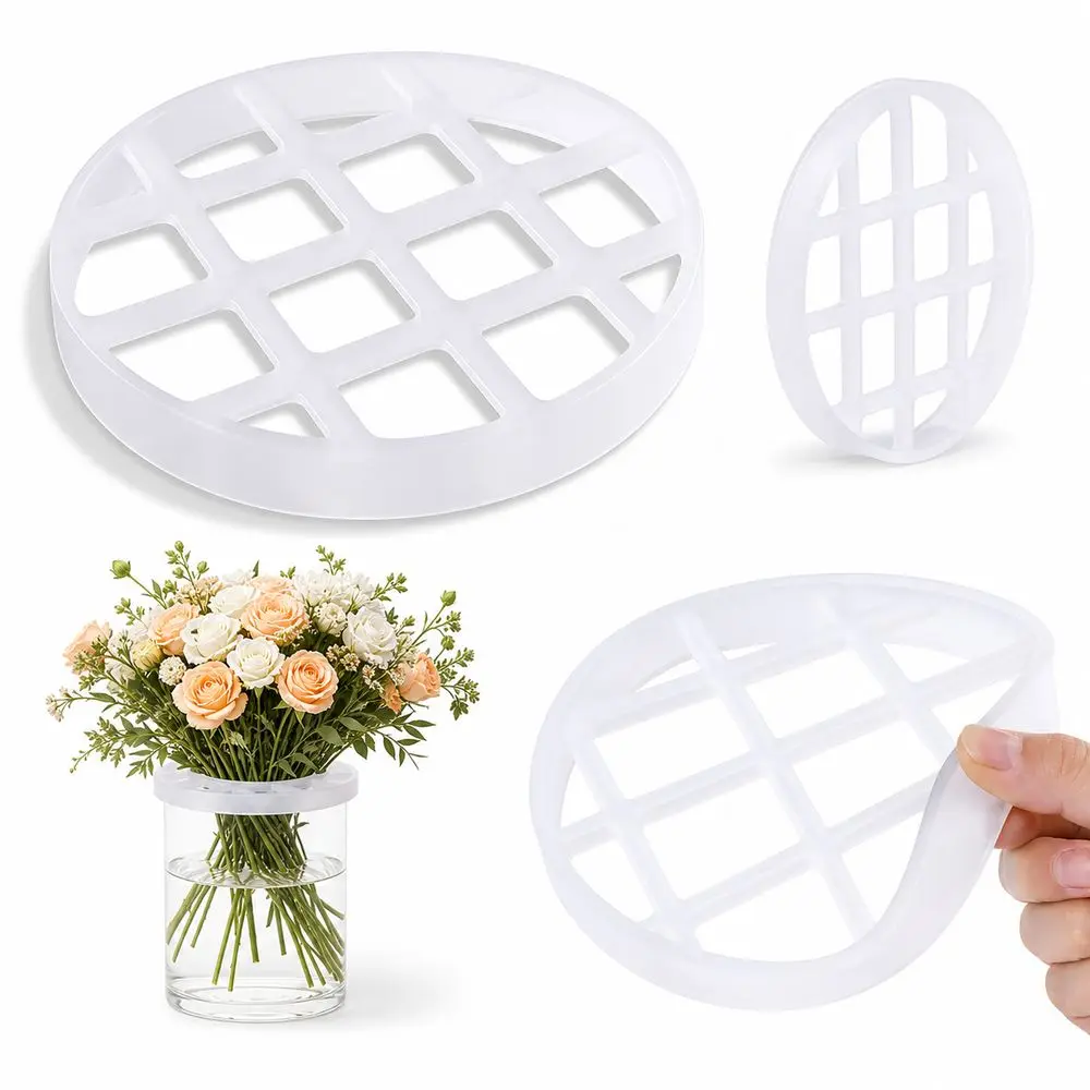 1/2Pcs Silicone Silicone Flower Arranging Grid Washable Flexible Reusable Flower Arranger Stretchable Stretchable Structure