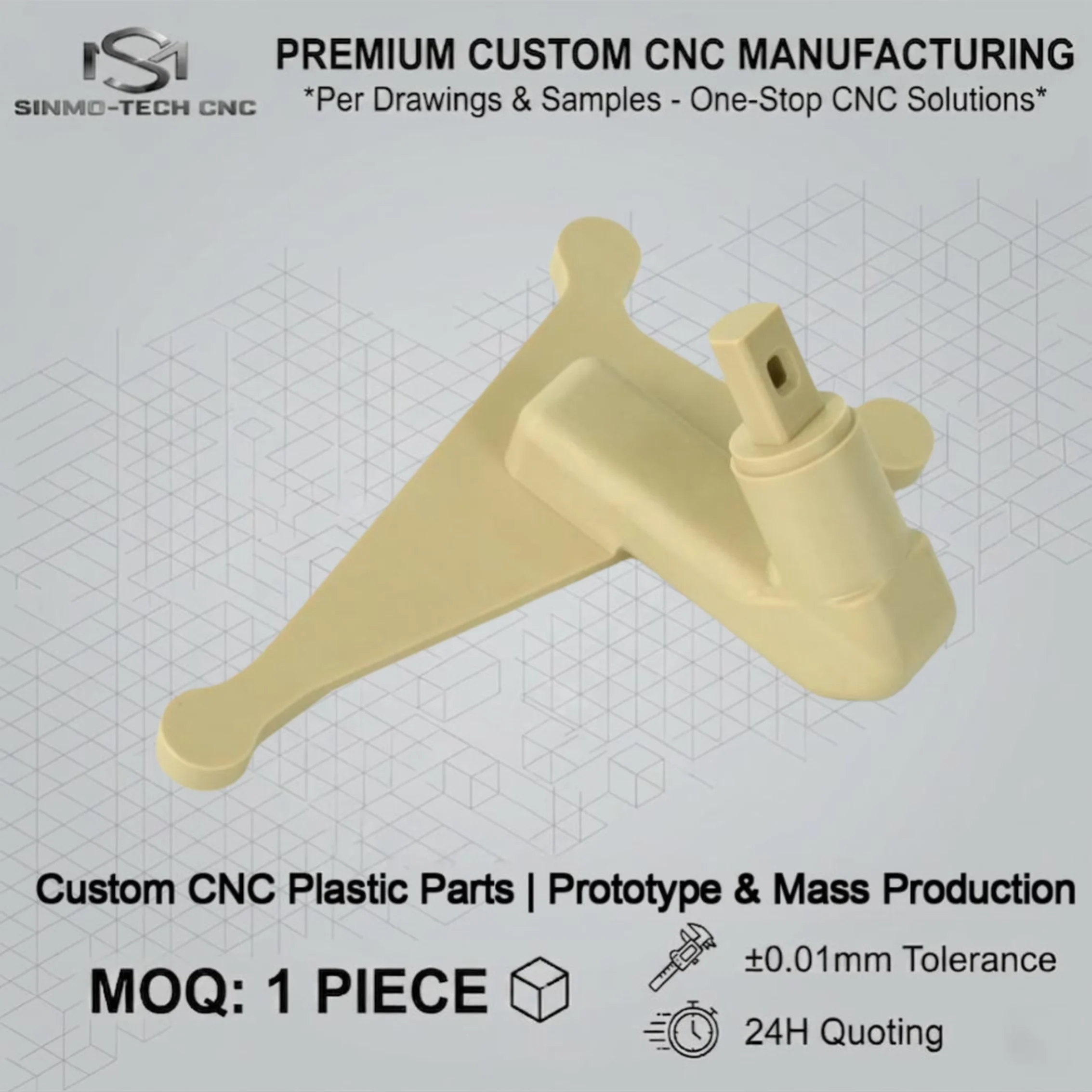 Custom CNC Machined Plastic Parts ABS PC PMMA Acrylic PET PSU CNC Milling Drilling Tapping Engineering Plastic Service