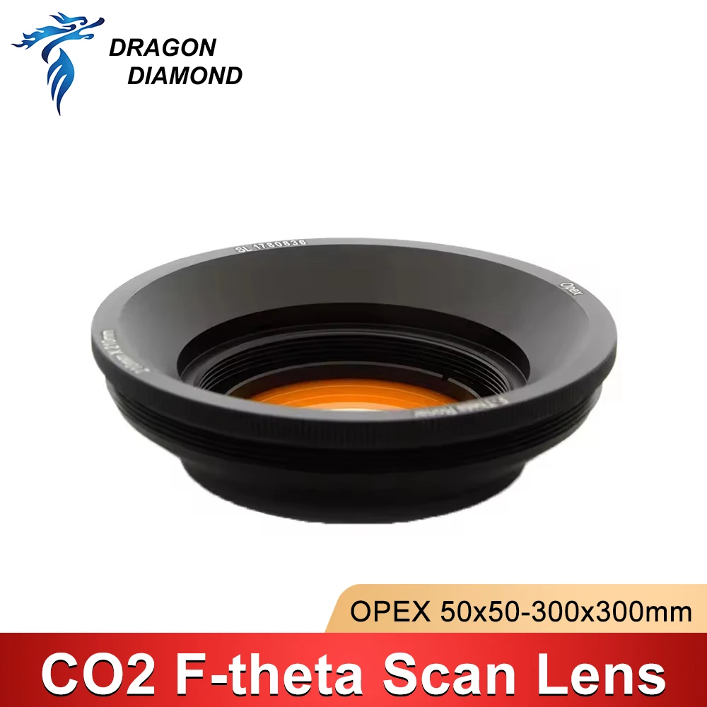 OPEX Co2 F-theta Scan Lens Field Lens 10.6um 70*70mm-300*300mm FL100-450mm For Co2 Laser Marking Machine