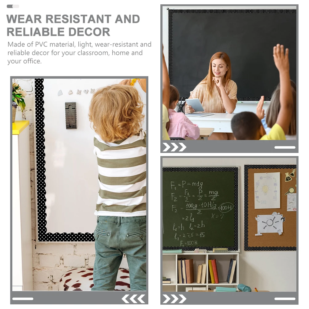 

12 Pcs Bulletin Boards Whiteboard Stickers Blackboard Border Magnetic Trim Display Decorate Borders