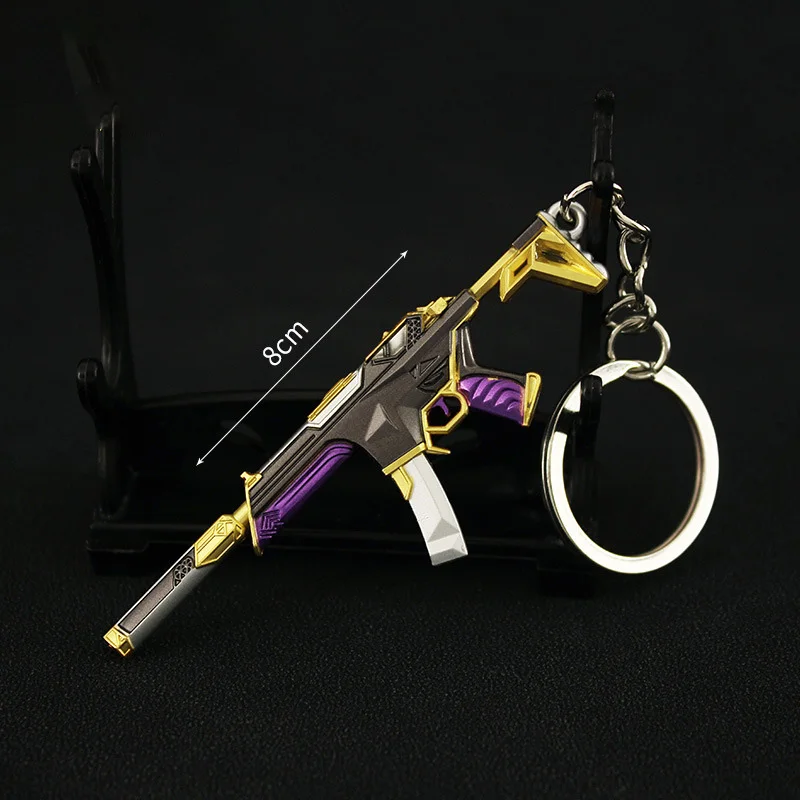 9 Cm Valorant Keychain Knife Game model Collection LlaveroMelee Tactical Knife Vandal Prime Spectre Samurai Model Toy boy Gift