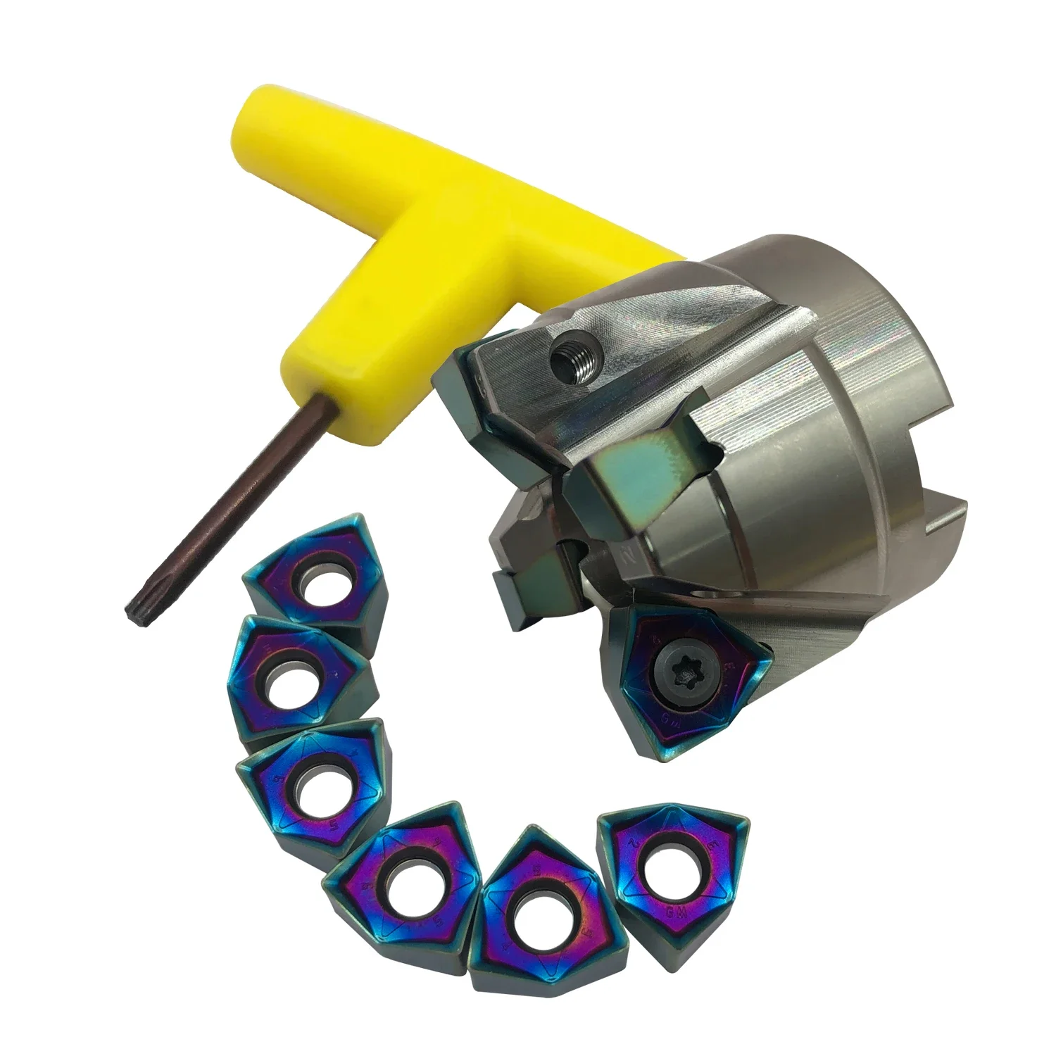 

MFWN90 50-22-4T Face milling Holder 50mm End Milling Shell Cutter+ WNMU080608EN-GM WNMU 080608 fast feed Milling Inserts