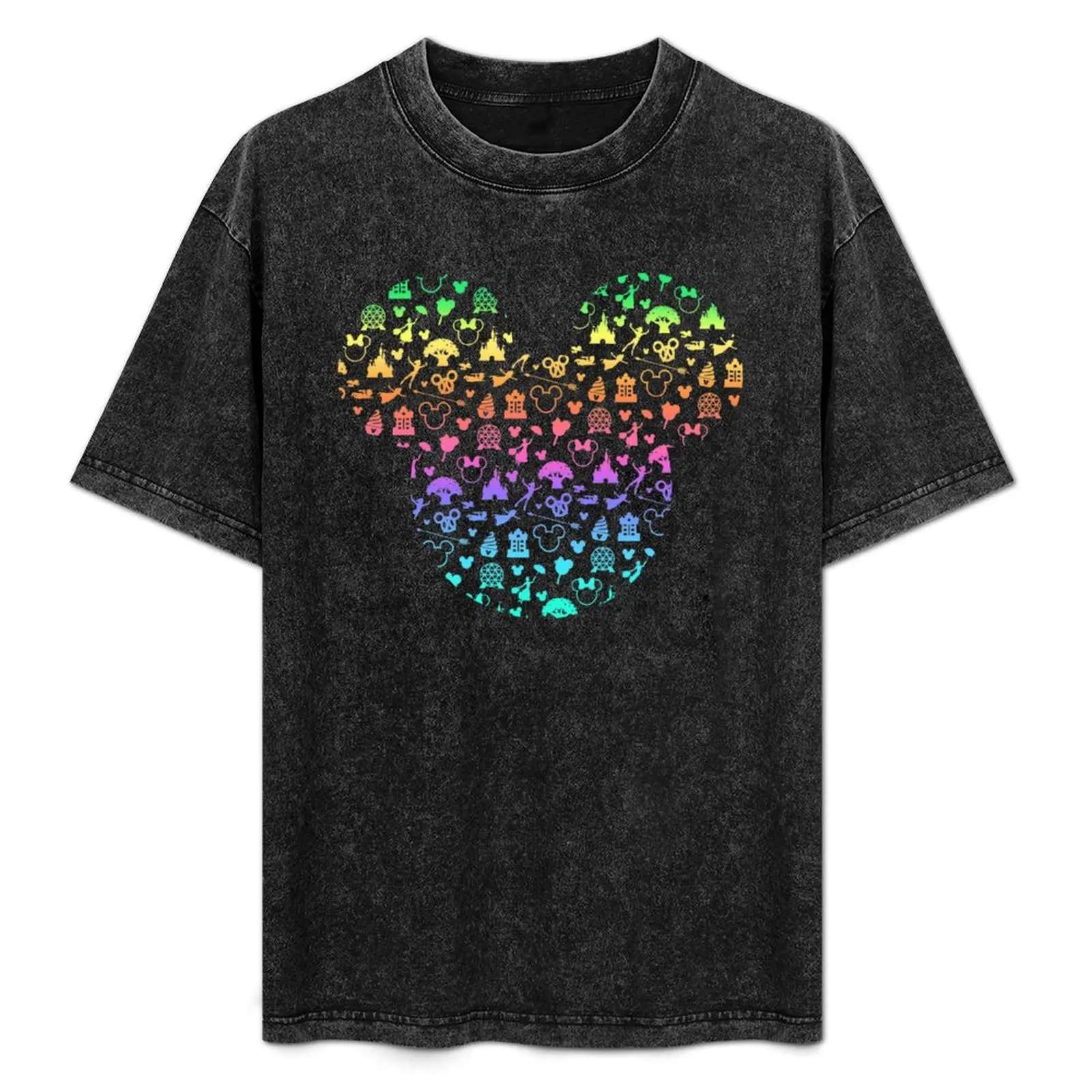 Camiseta com padrão mágico de gradiente de arco-íris da Kelly Design Company, tamanho grande, leve.