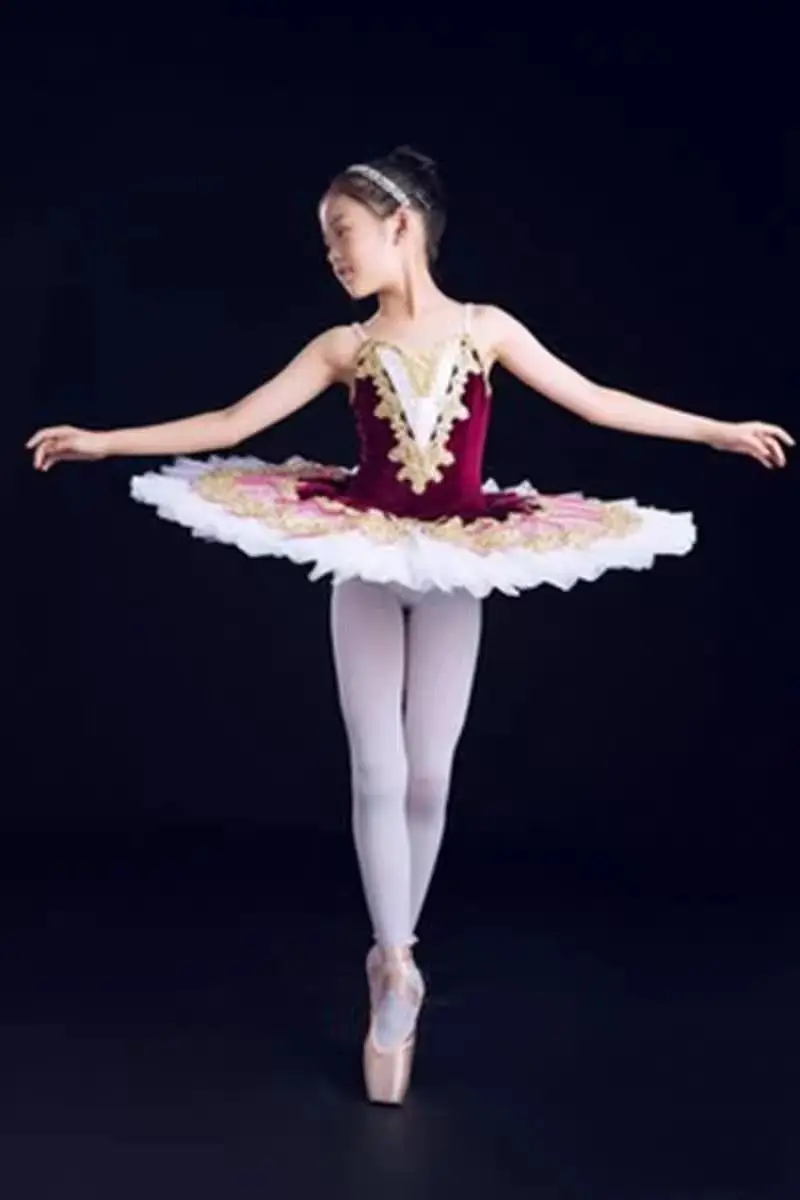 

New Professional ballet tutus for children girls Red Swan Lake ballet costumes Adult Pancake Ballerinas figure skating costumes