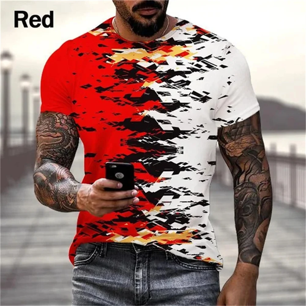 Retro Abstract Graphic T Shirts Bohemian Style 3 D Printed T-Shirt Mens Clothing Fashion Streetwear Cool Man Tops Tee Shirts Hot