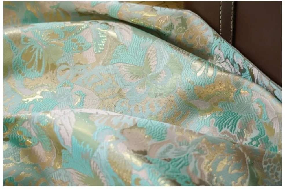 Relief Schmetterling Gold Seide Jacquard dekorative Stoff antiken Stil Kleid Weste DIY Nähen Stoff – Detail 12
