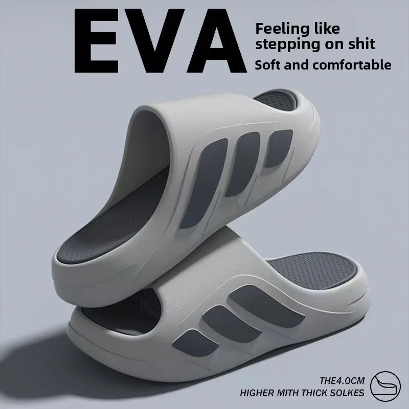Shoe-like Feel Slippers for Men,Summer 2026 New Style Indoor Home Anti-Slip Thick Sole Couple Sandals for Women to Wear Outdoors