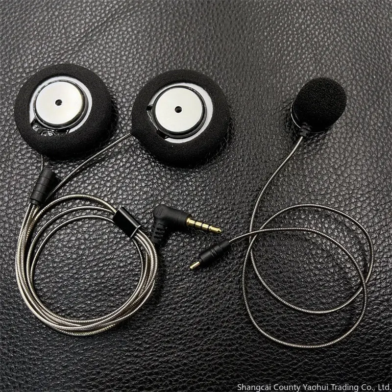 For LEXIN ETCOM FT4PRO B4FM Helmet Upgraded Black Film Fever Cycling Headphones 3.5mm Black Film Fever