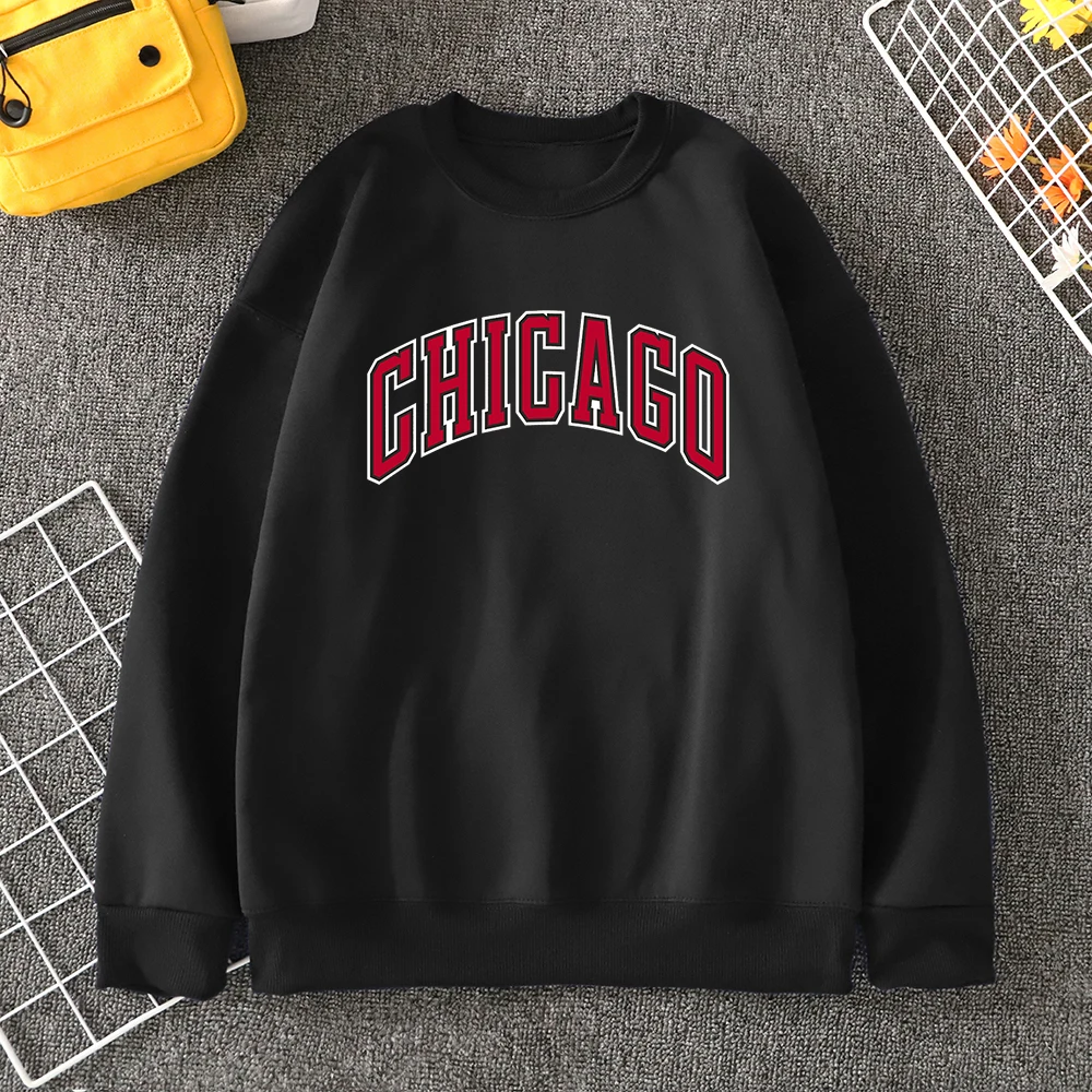 Chicago Basketball Uniform Printing Mens Hoodies Autumn Loose Sweats Creativity Quality Sweatershirts Simple Casual Men Hoodies