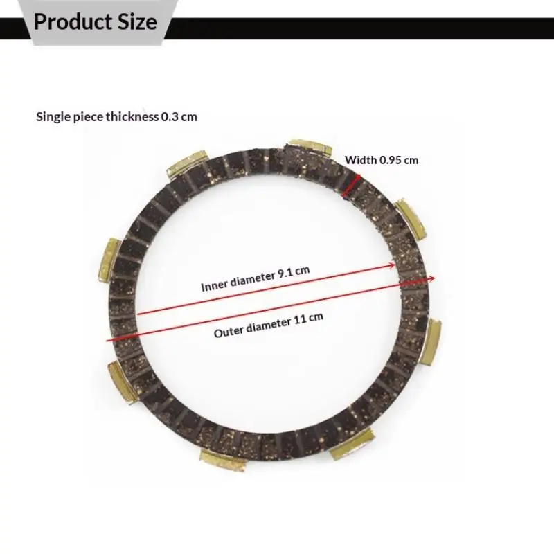 4/5/6Pcs General-purpose Motorcycle CG125 150 Clutch Plate Three-wheeler Friction Clutch Plate Iron Plate