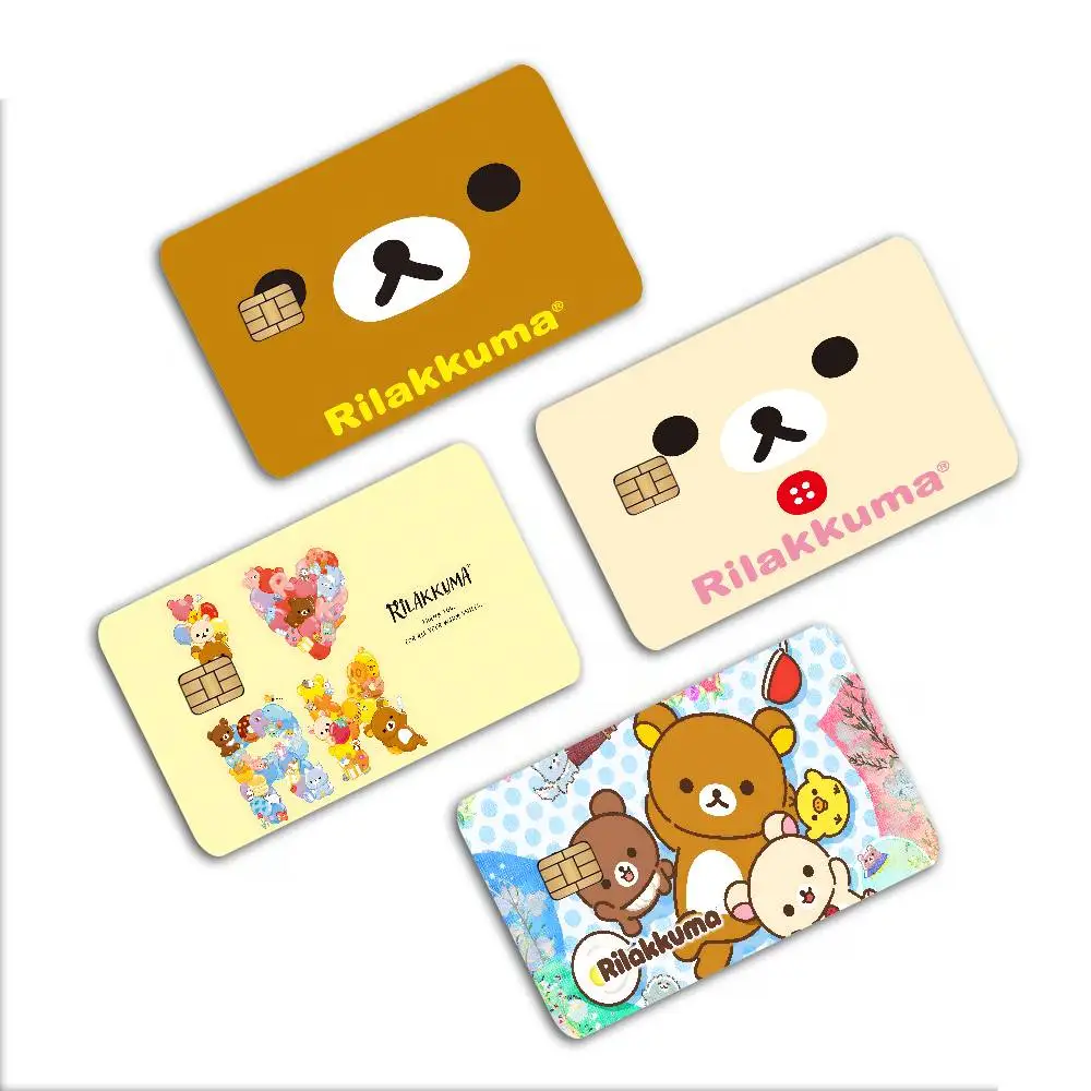 Popular Cute R-Rilakkumas Bear Anmie Sticker Film Skin Cover for Credit Card Debit Bank Card Front