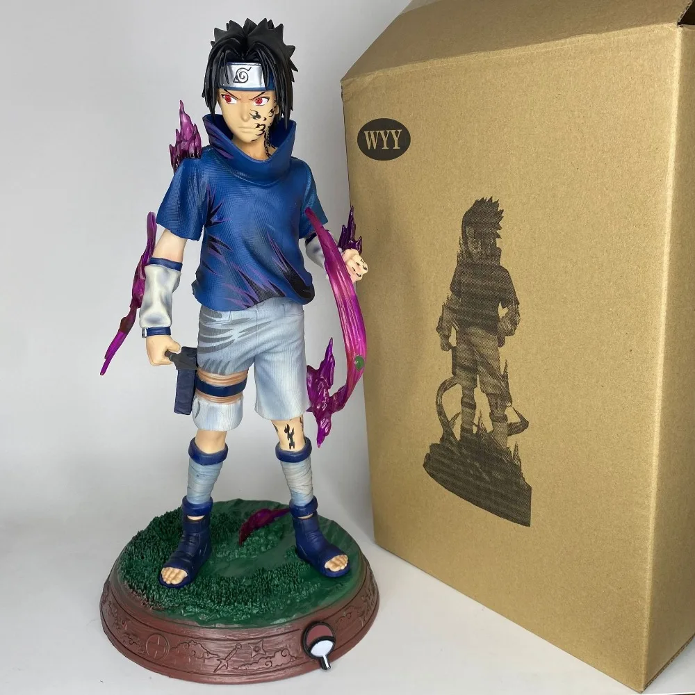 

Naruto Sasuke Uchiha PVC Action Figure 40cm Static GK Statue Anime Collectible Display Ornament Home Decor Model Gift for Fans