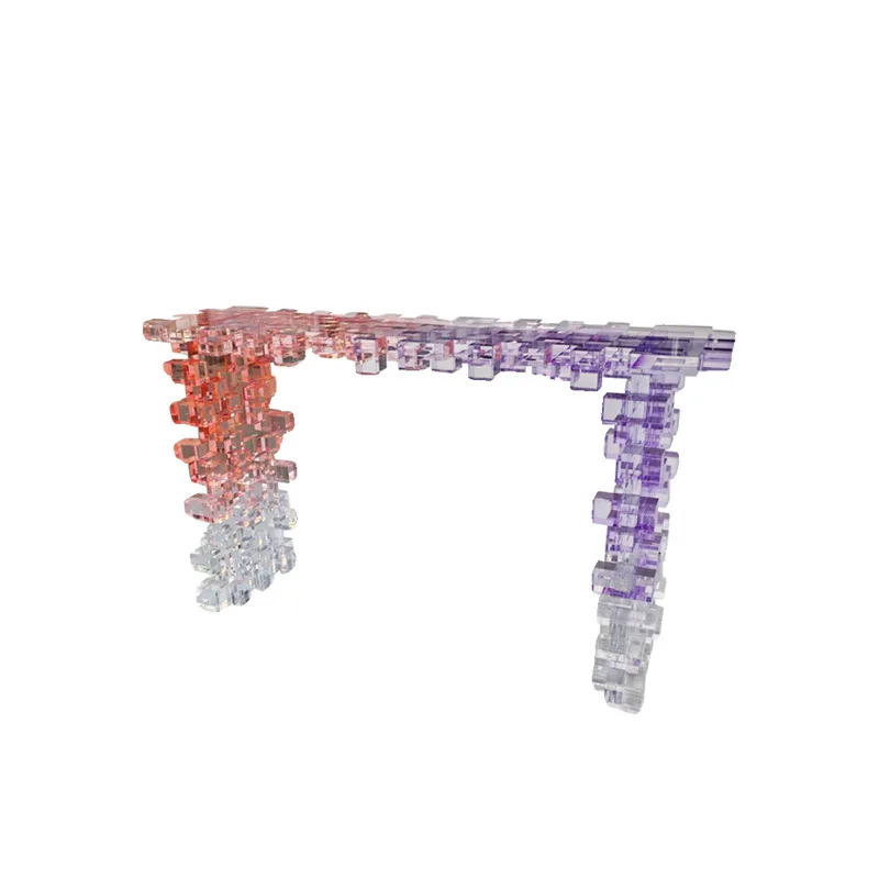Light luxury acrylic square entrance table designer living room corridor decoration against the wall