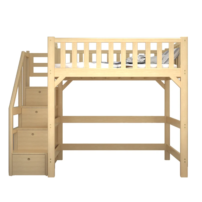 Solid wood children's elevated bed sheet, upper layer, upper and lower layers, staggered  and lower layers,   and lower