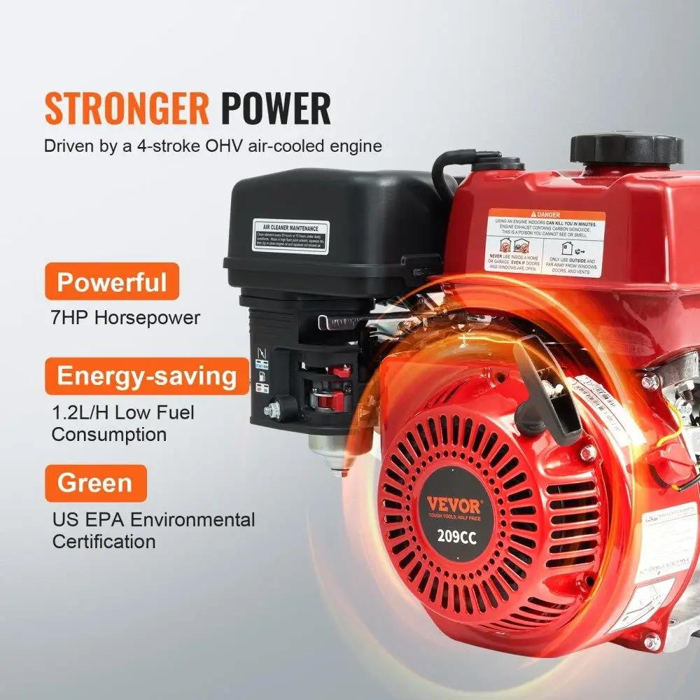 Gasoline Engine Water Transfer Pump 2 Inch  Portable 4 Stroke Water Pump for Irrigation and Drainage