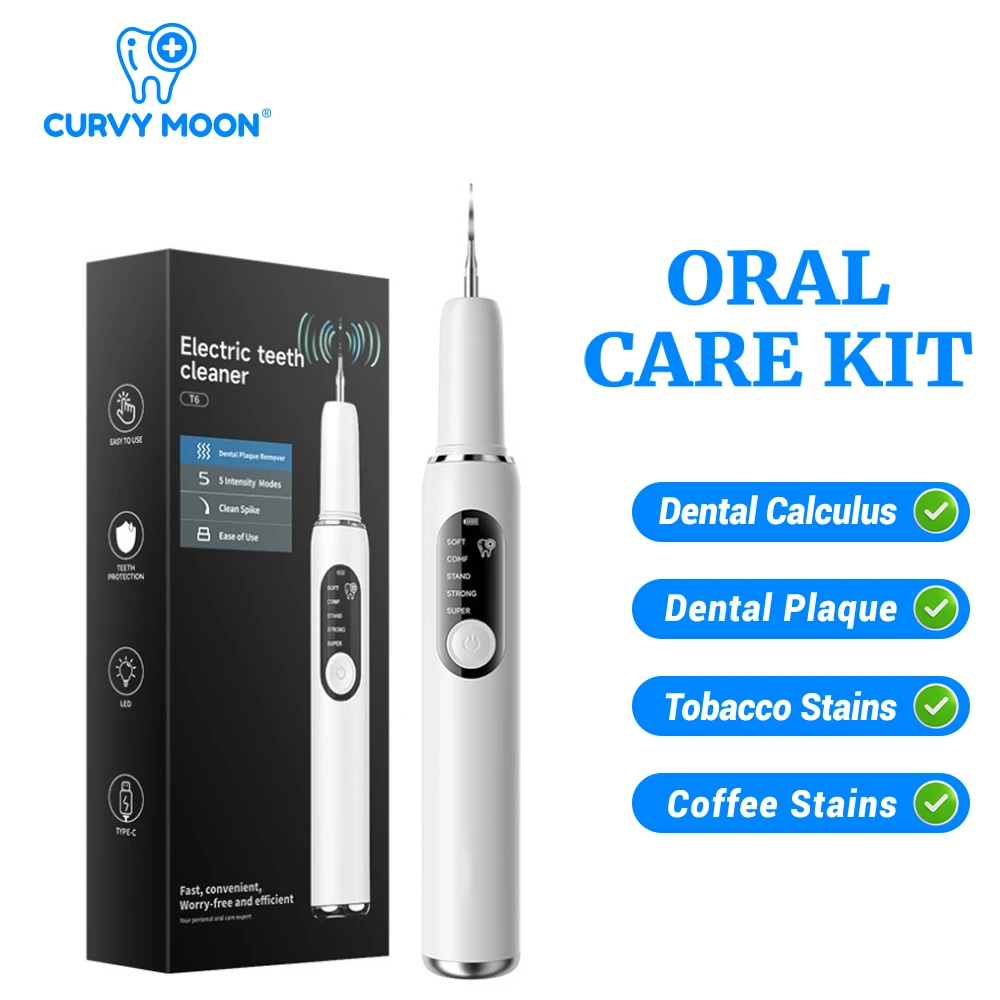 Ultrasonic Plaque Remover for Teeth Low Noise 5 Smart Modes Dental Tartar Calculus Remover Pet Cat Dog Use Teeth Cleaning Tools