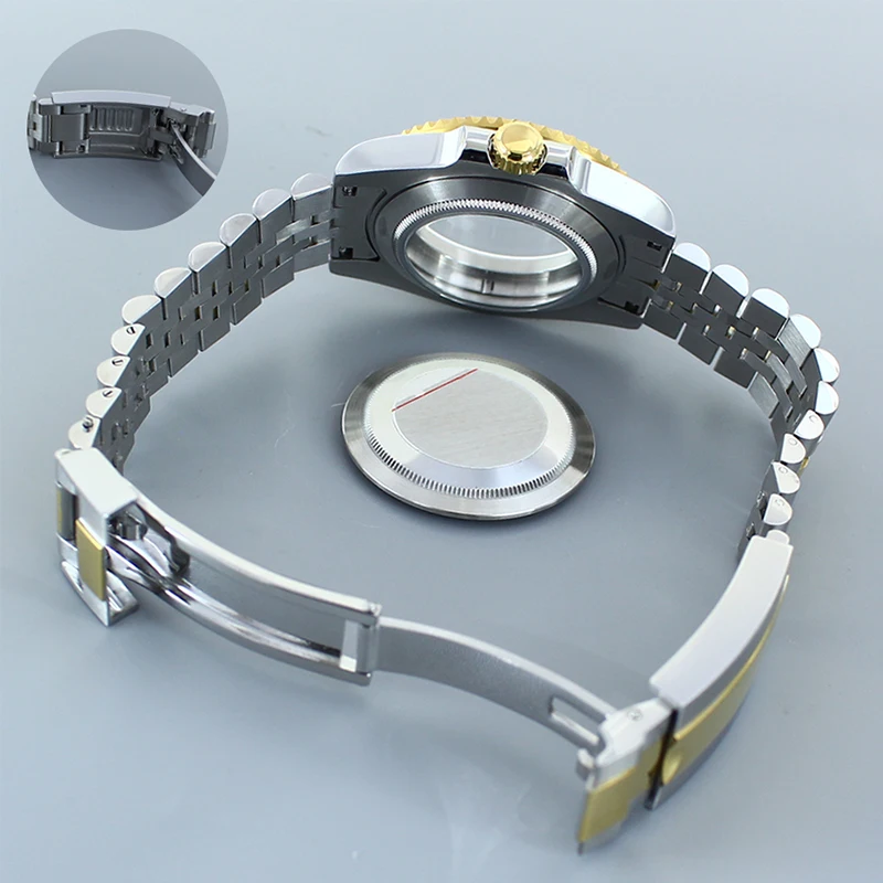 40MM watch Cases Jubilee bands NH35 parts watch accessories Sapphire Crystal For Seiko NH35 NH36 8205 2824 Movement Submariner