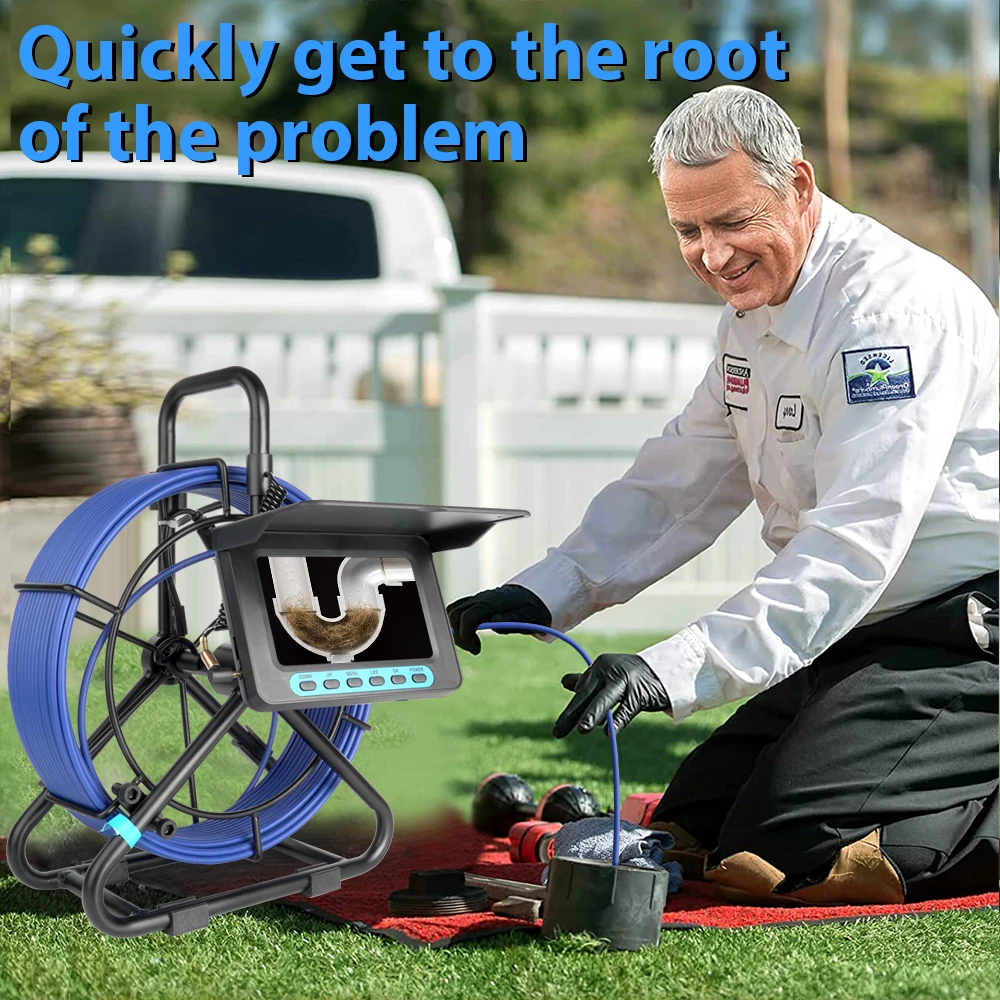 15 متر/20 متر/30 متر/50 متر كاميرا فحص الأنابيب HD 1080P 5 بوصة رصد DVR استنزاف المنظار الصناعي كاميرا المجاري #3
