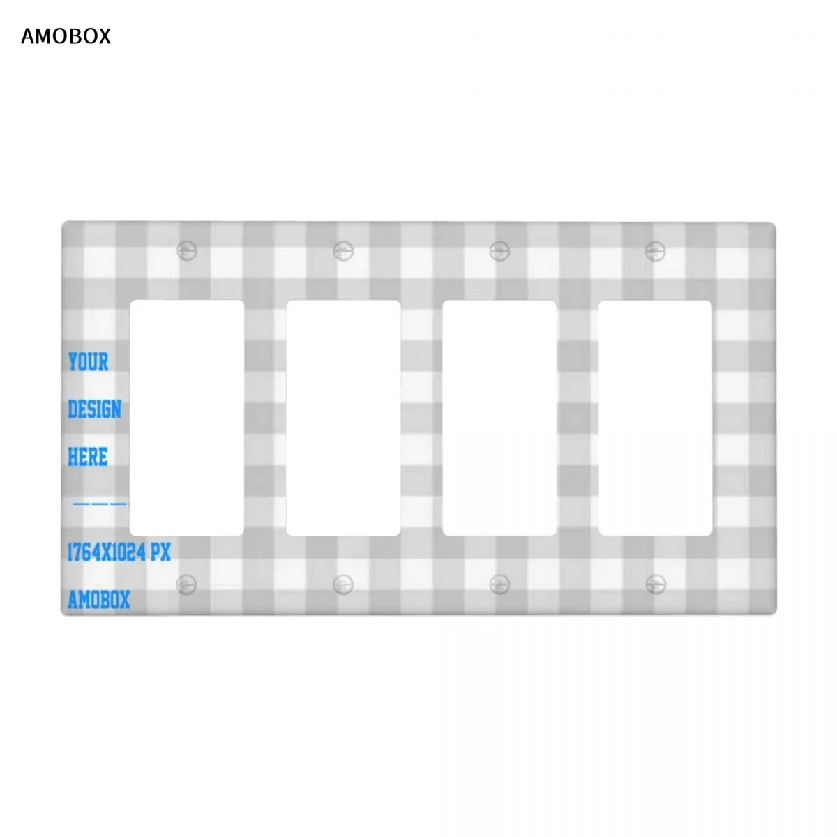 AMOBOX-Customizable Quadruple Switch Panel for Living Room, Bedroom, Kitchen, Standard Size