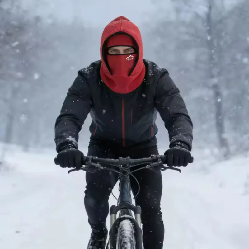 

Sports Face Mask Winter Warm Fleece Hooded Full Coverage Balaclava Outdoor Ski Cycling Running Motorcycle Unisex Windproof