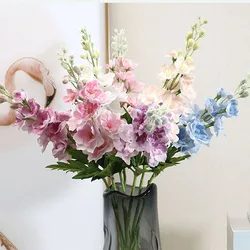 5Pcs/lot High-end Moisturizing Latex Delphinium Real Touch Artificial Flowers Luxuy Home Decor Fake Flowers Wedding Party Floral
