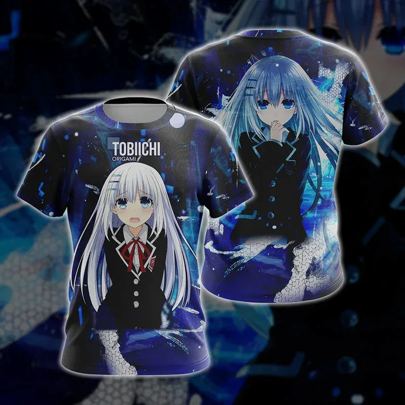 Camisetas con estampado 3D de Anime Date A Live Kurumi tokisaki para hombre y mujer, camisetas informales de moda Harajuku de manga corta con cuello redondo para niños, ropa