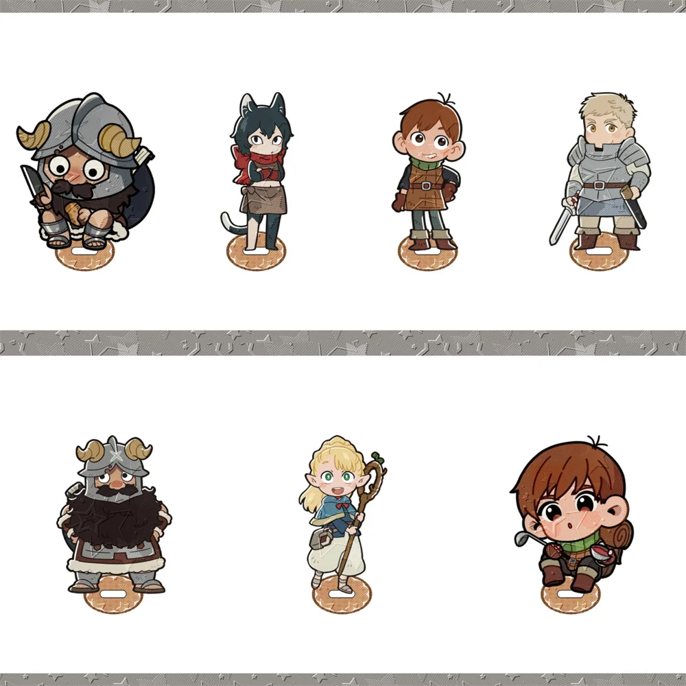Anime Dungeon Meshi 10CM Acrylic Stand Model Cosplay Characters Ornament Accessories Goods Christmas Gifts